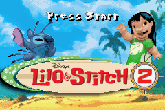 Lilo & Stitch 2 + Peter Pan Return To Neverland title screen for GameBoy Advance